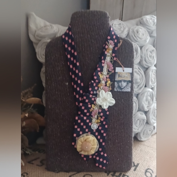 Upcycled Tie Necklace: - Picture 3 of 7